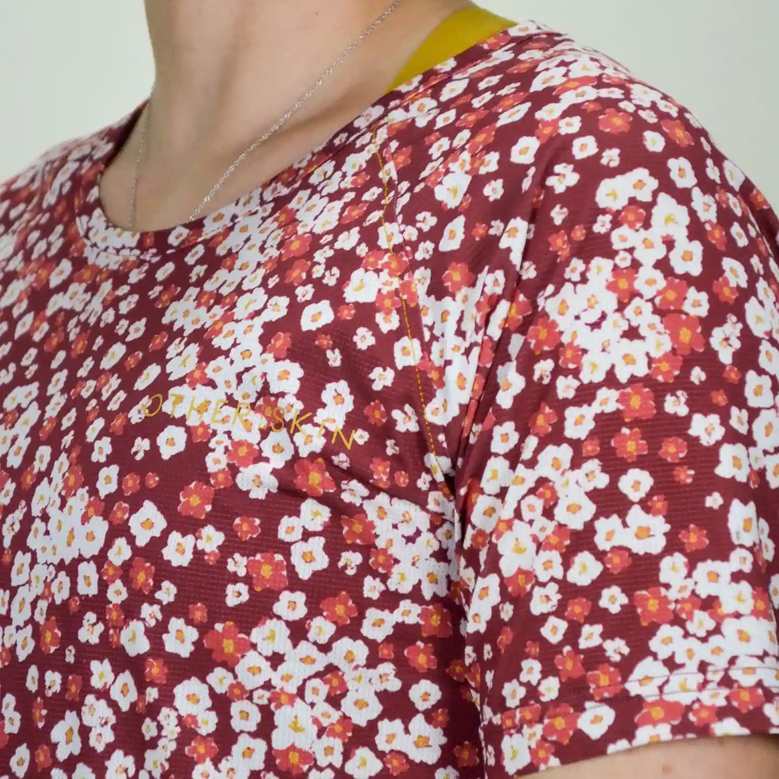 TEE SHIRT MULTISPORT FEMME BORDEAUX FLORAL