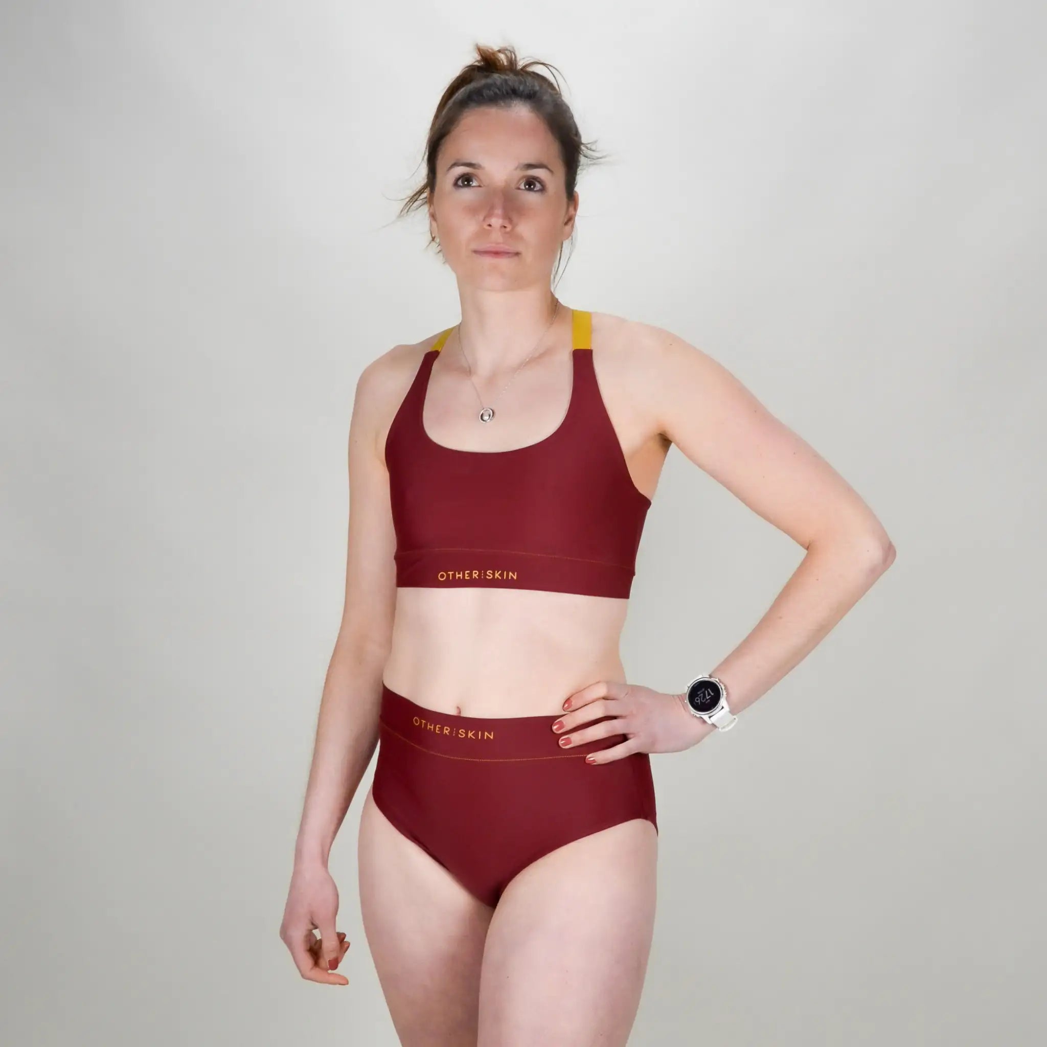 BRASSIÈRE MULTISPORT FEMME BORDEAUX