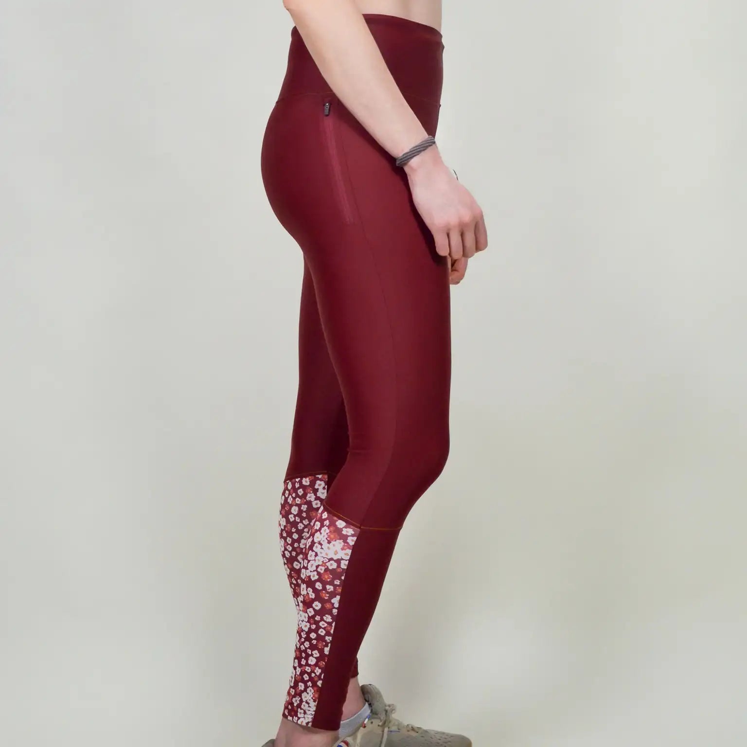 LEGGING RUNNING FEMME BORDEAUX