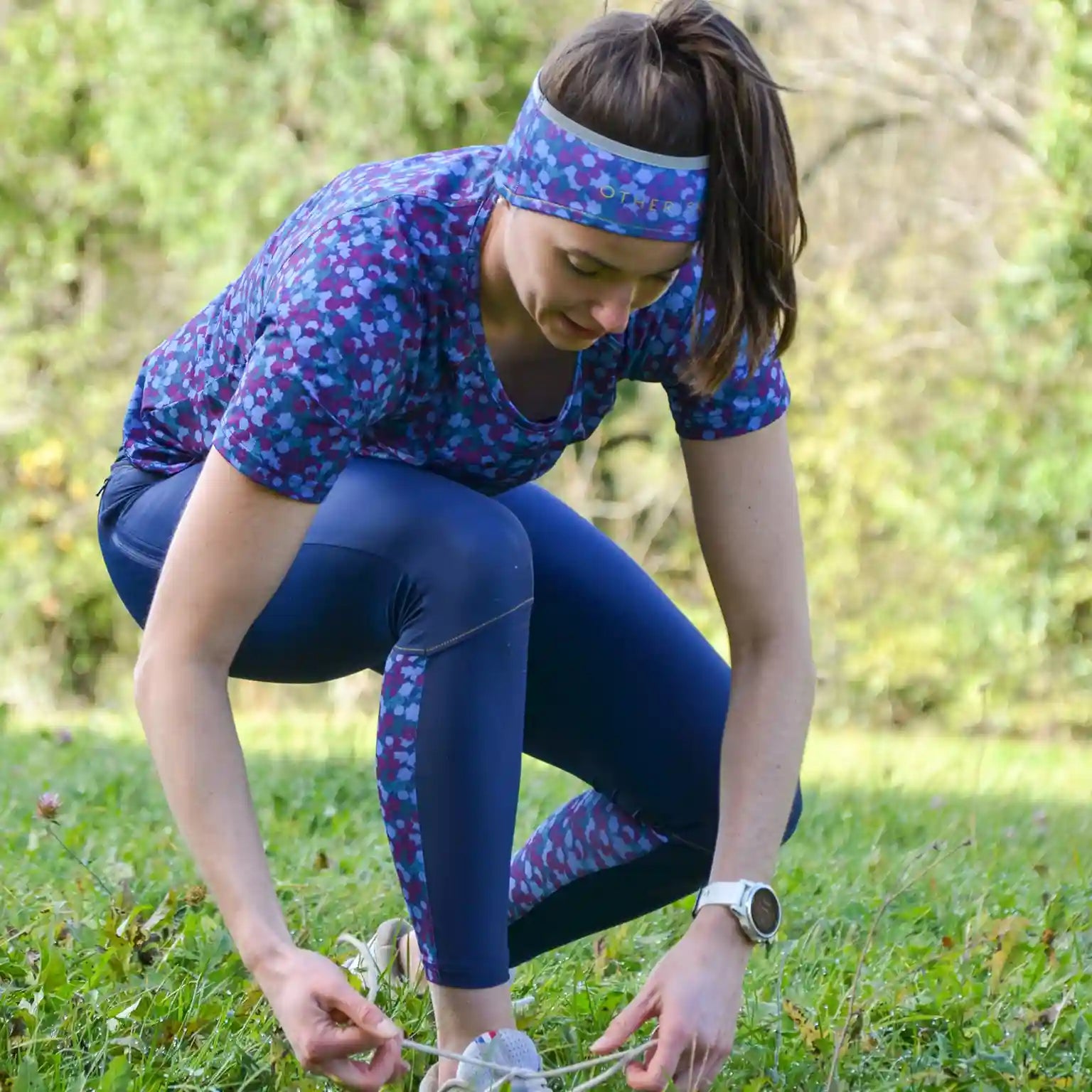 LEGGING RUNNING FEMME BLEU