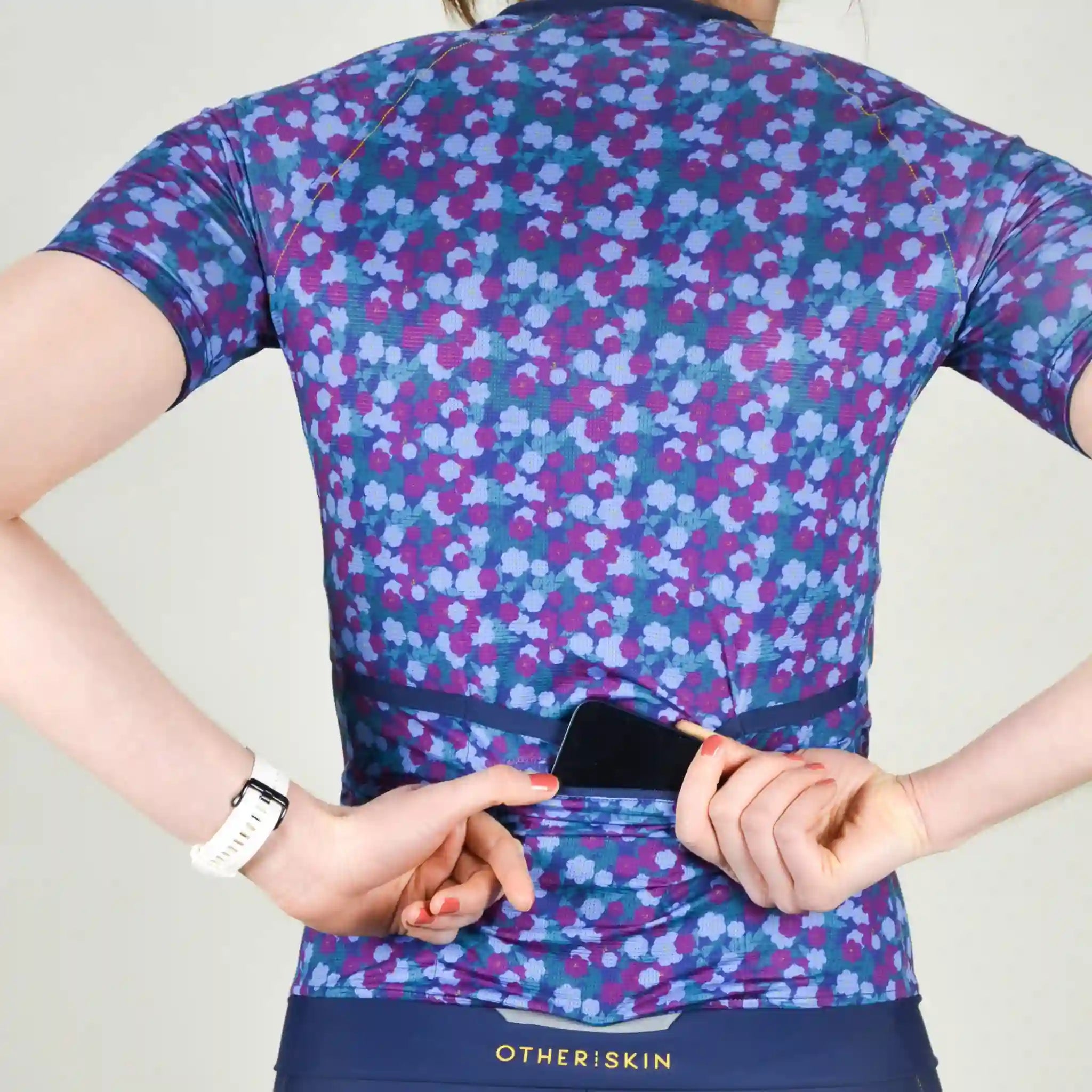 MAILLOT CYCLISME FEMME BLEU