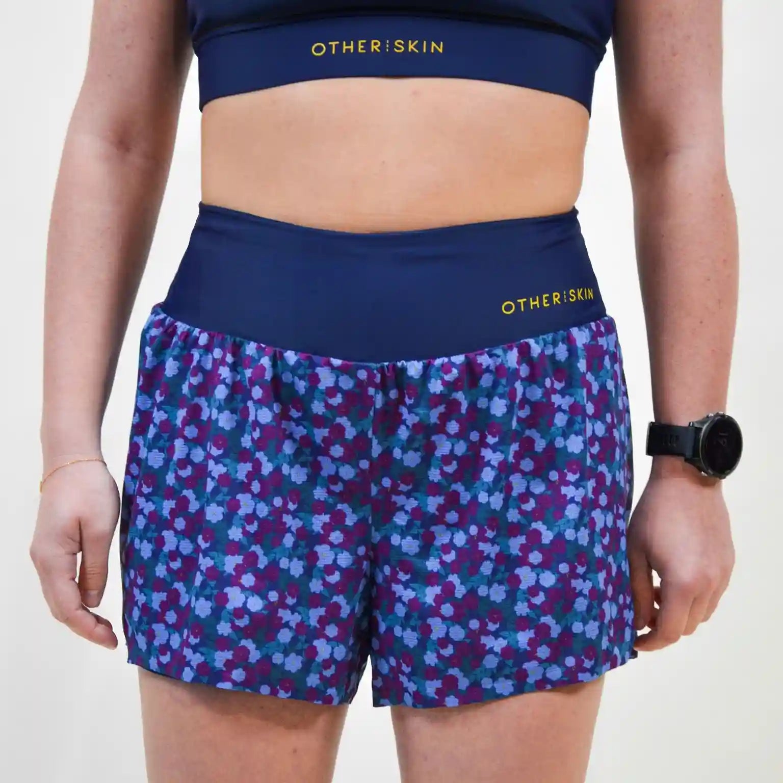 SHORT RUNNING FEMME BLEU FLORAL