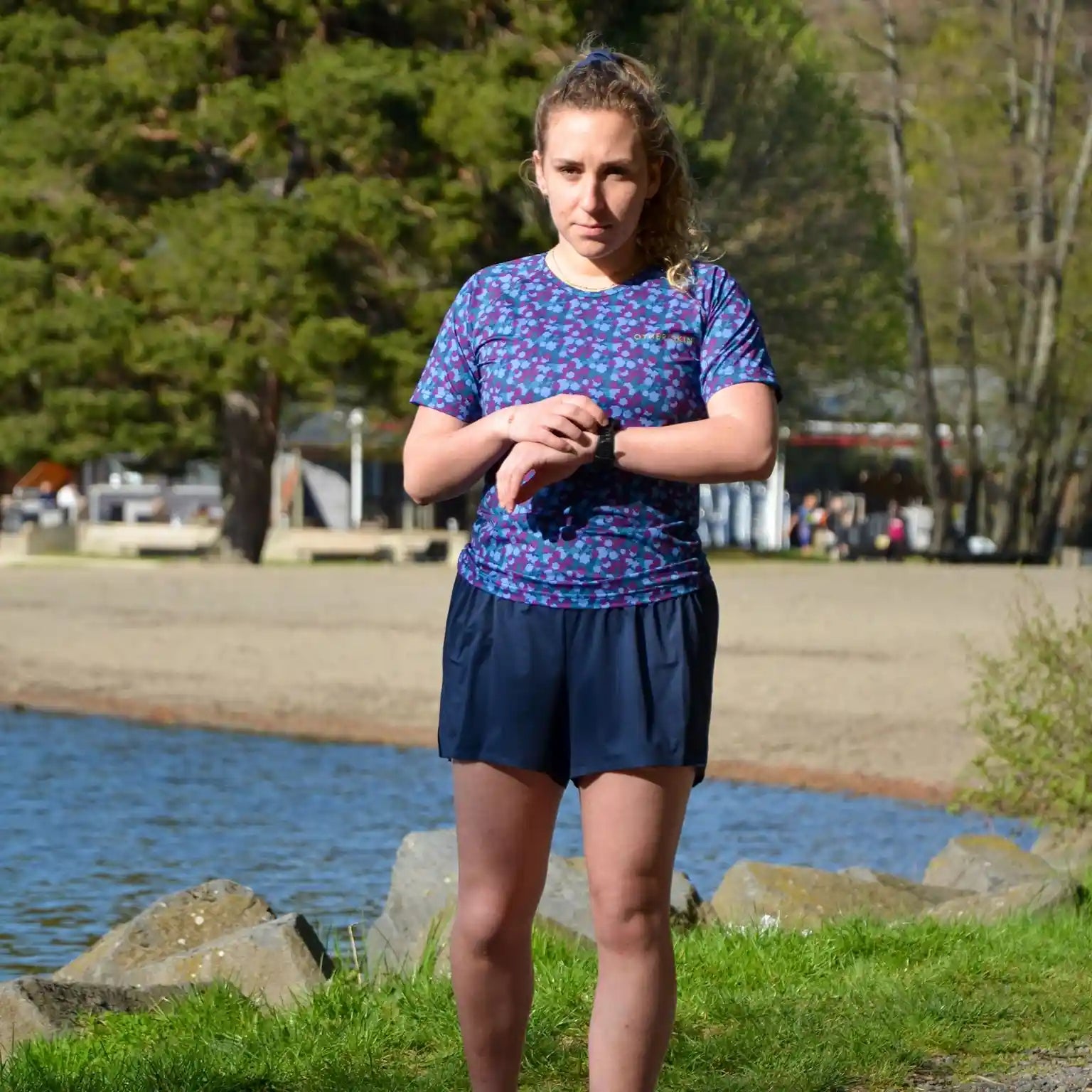 SHORT RUNNING FEMME BLEU