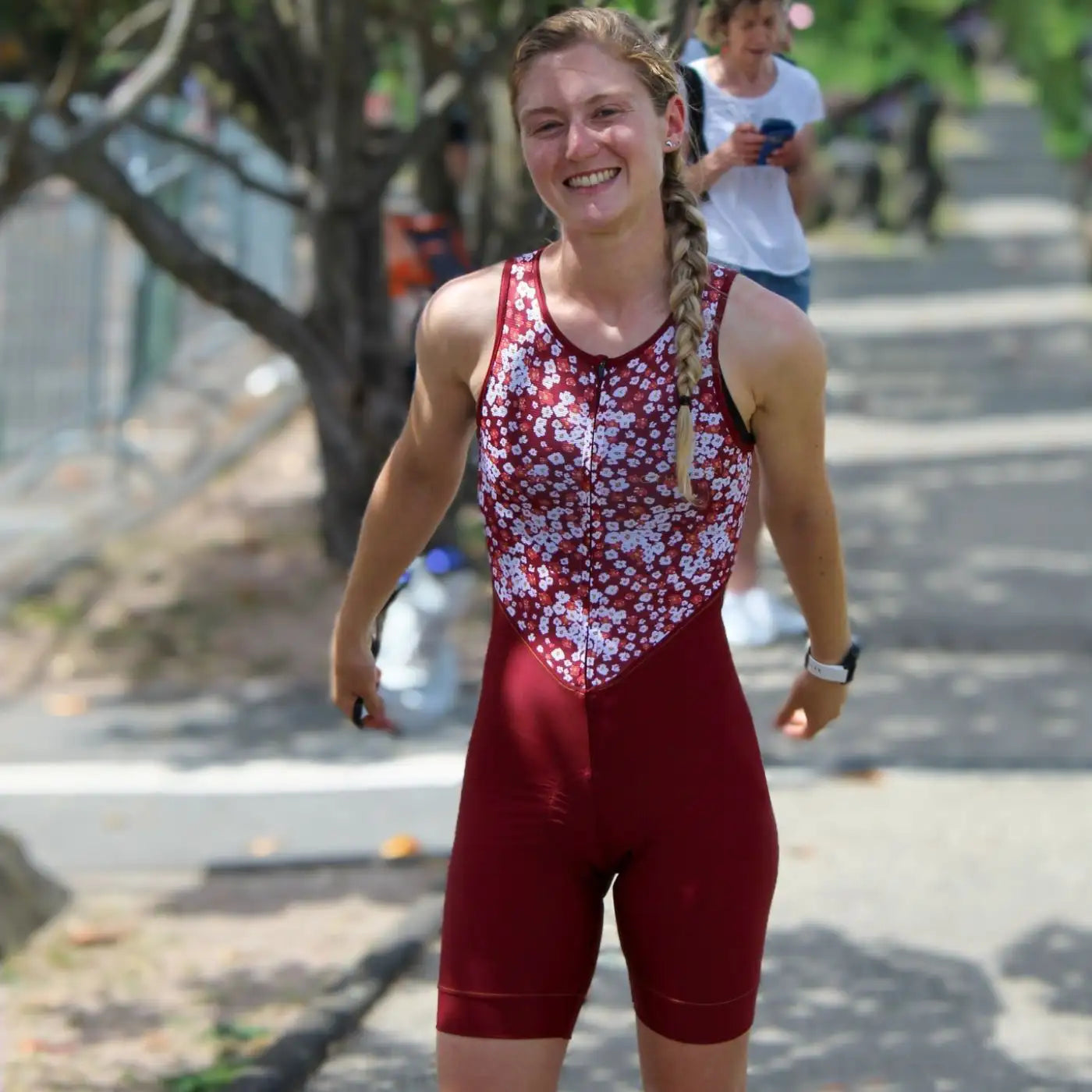 Combinaison De Triathlon Femme Une Pièce Sans Manches - Rembourrée, Séchage Rapide, Perte De Poids